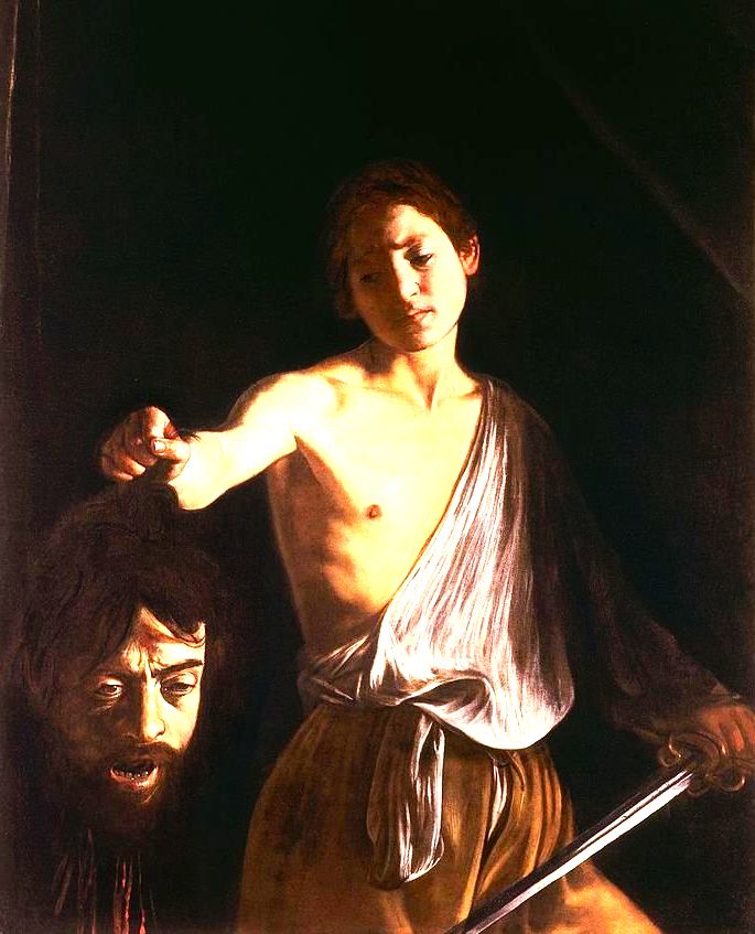 Quadro Davi com a cabeça de Golias.
