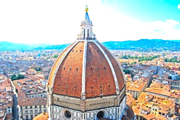 A cúpula da Catedral concebida por Brunelleschi.