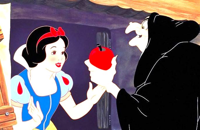 branca de neve maçã