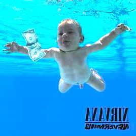 Capa do cd Nevermind de Nirvana.