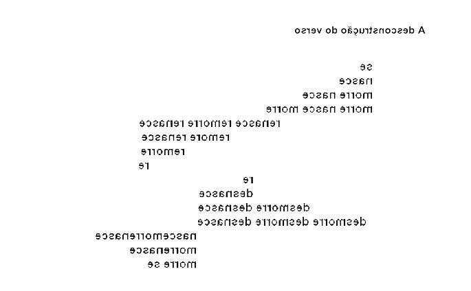 A desconstrução do verso