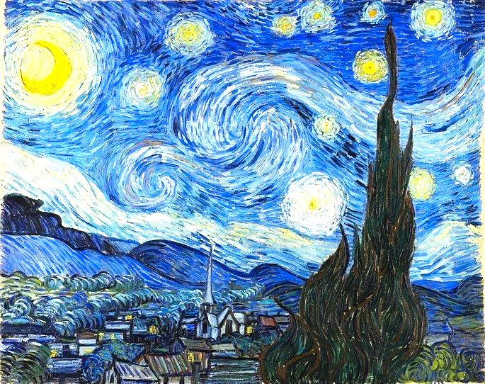 quadro noite estrelada, de van gogh