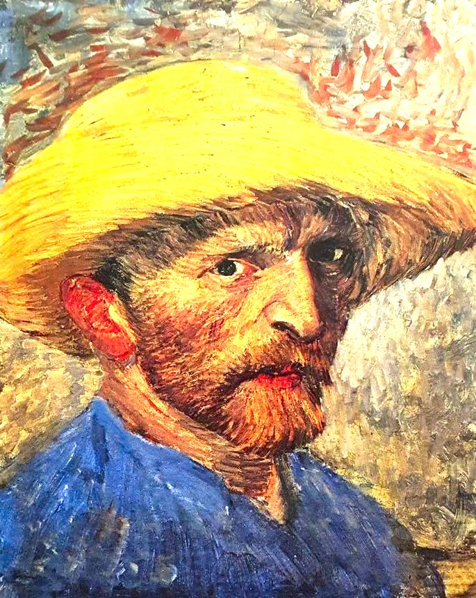 Autorretrato com chapéu de palha, de Van Gogh