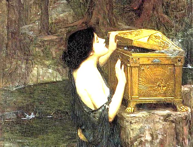 pintura do mito da caixa de Pandora