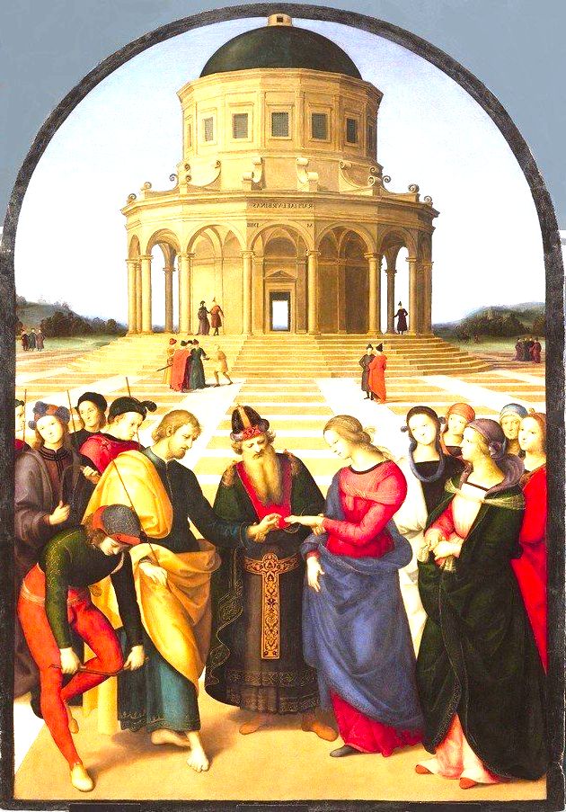 Quadro Casamento da Virgem (1504), de Rafael