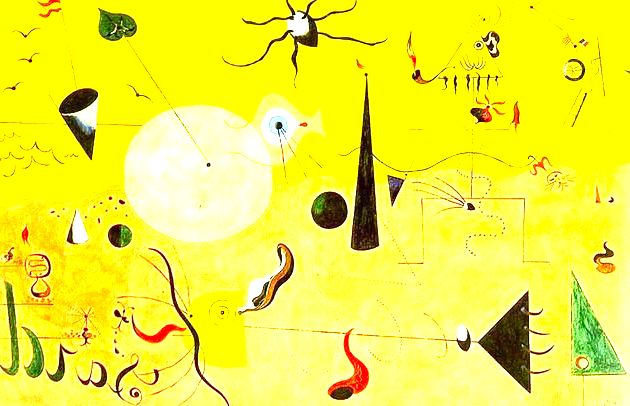 O Caçador (Paisagem Catalã) - óleo sobre tela, 1924 - Joan Miró, MoMa, NY