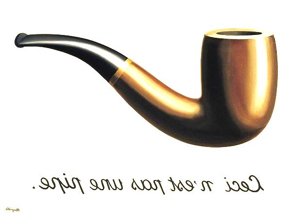 Ceci N'est Pas une Pipe (A Traição das Imagens) - óleo sobre tela, 1929 - René Magritte, LACMA, LA