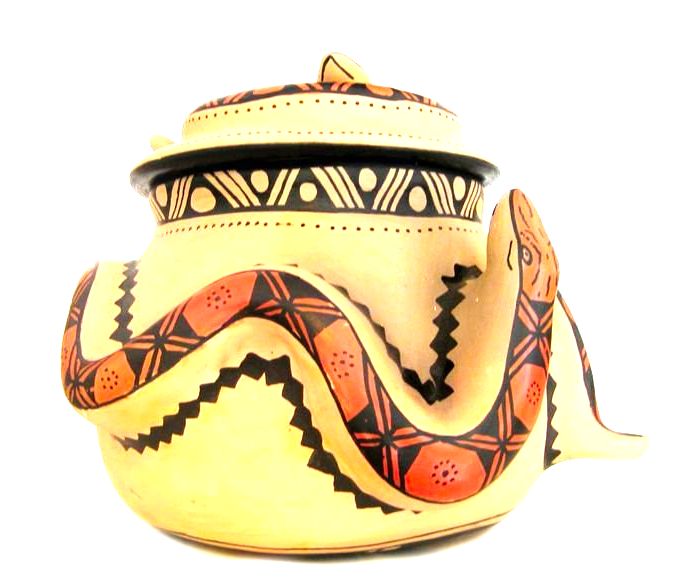 Exemplo de vaso de cerâmica indígena.