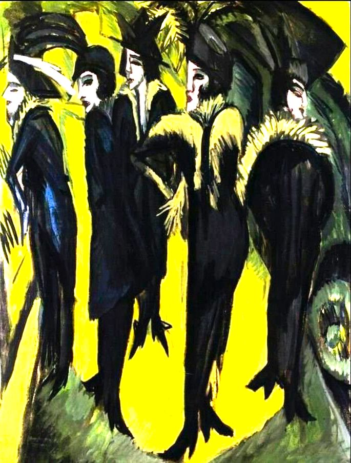 quadro Cinco mulheres na rua, de Kirchner