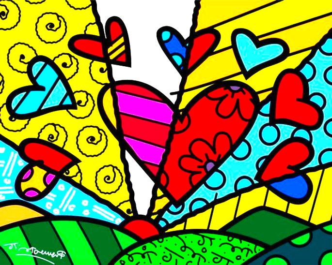 coração romero britto