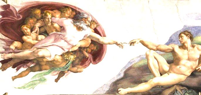 A criação de Adão, de Michelangelo