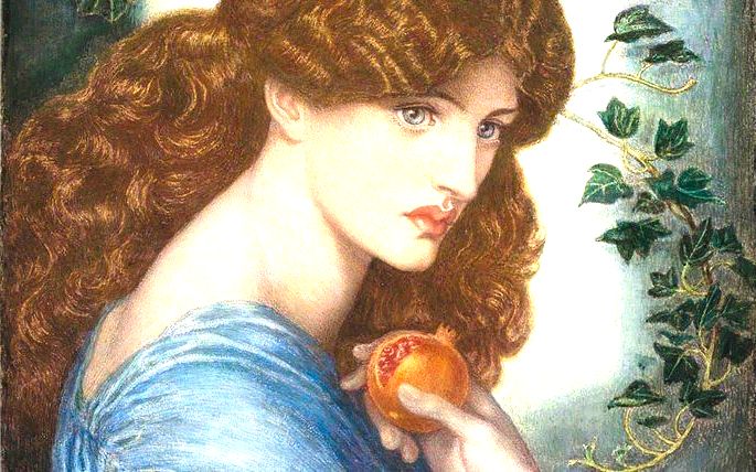 Deus Perséfone pintada por Dante Gabriel Rossetti em 1874