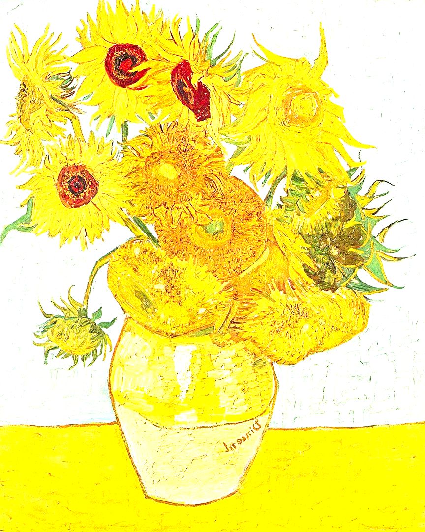 Tela Doze girassóis numa jarra, de Van Gogh