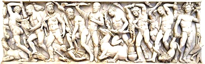 Os doze trabalhos de Hércules, painel lateral de um sarcófago da Coleção Ludovisi