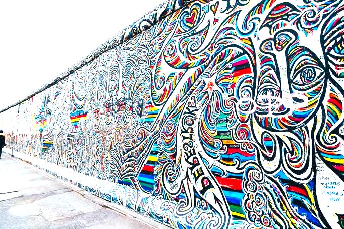 East Side Gallery, em Berlim.