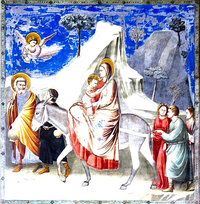 Quadro A fuga para o Egito, de Giotto