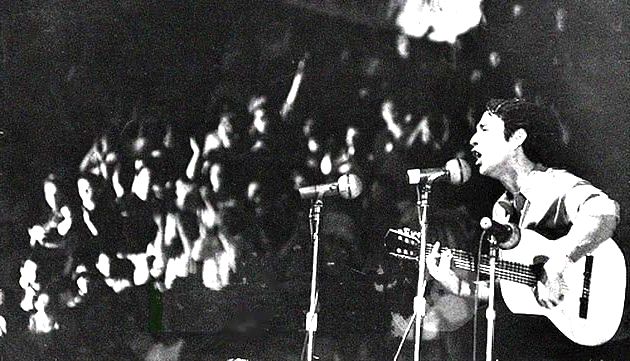 Geraldo Vacré no Festival da Canção de 1968.