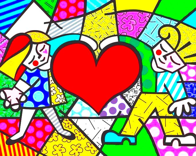 Heart kids Romero Britto