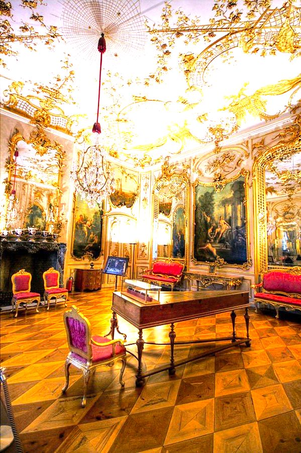 Interior do Palacio Sanssouci, Postdam.