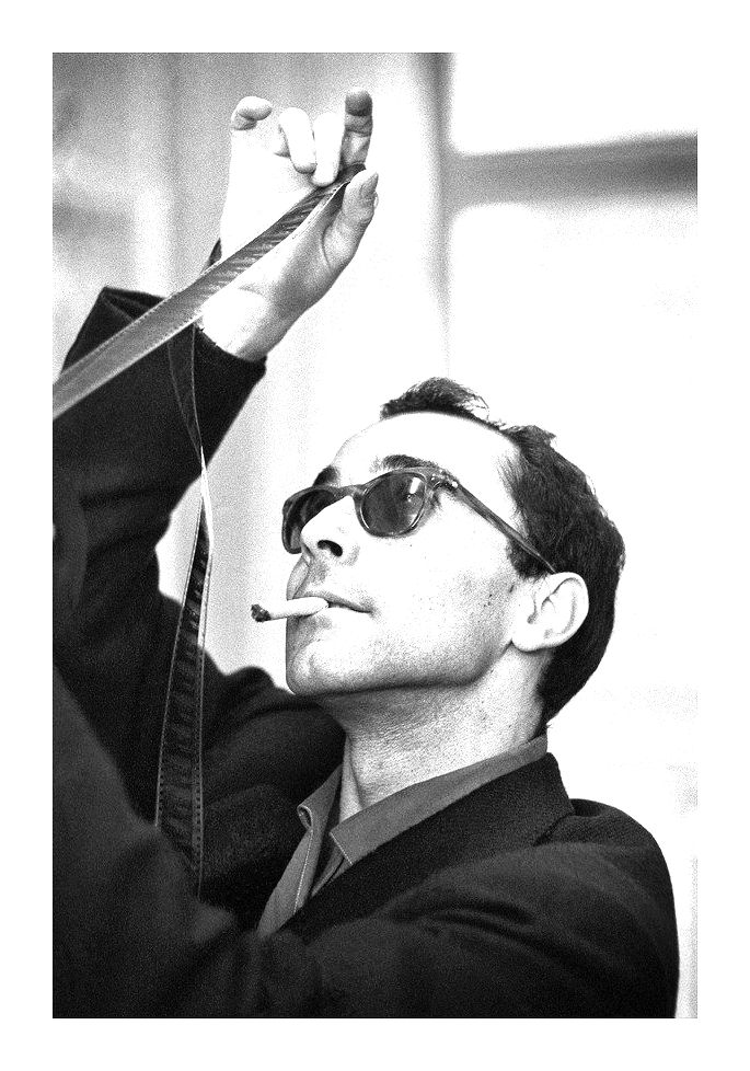 Retrato de Jean-Luc Godard.