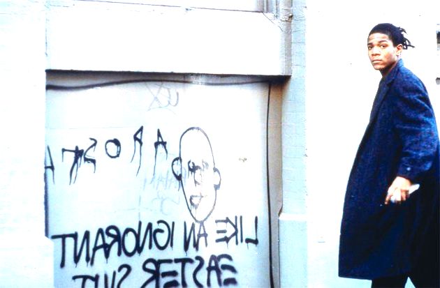 Basquiat fazendo grafiti