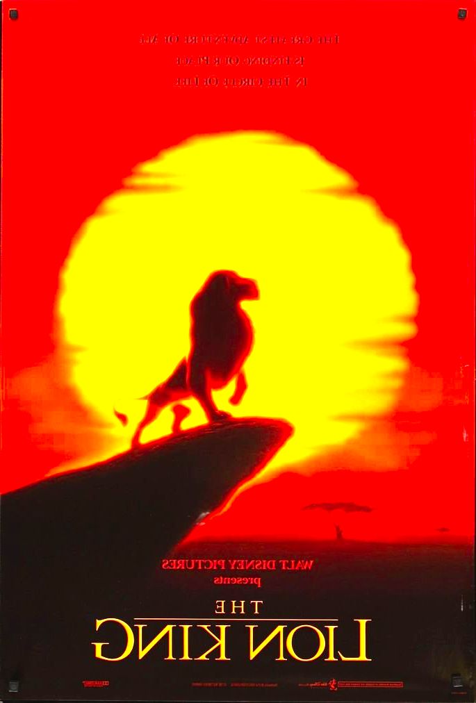Poster do filme O Rei Leão, 1994.