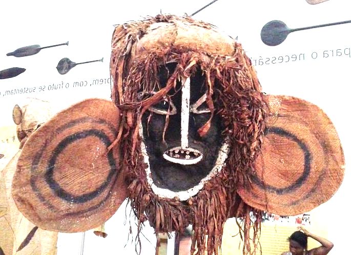 Máscara dosTicunas, ou tucunas, que habitam a região da Amazônia.