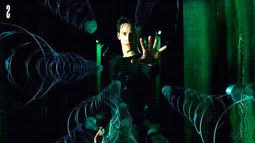 cena de Matrix, com Keanu Reaves