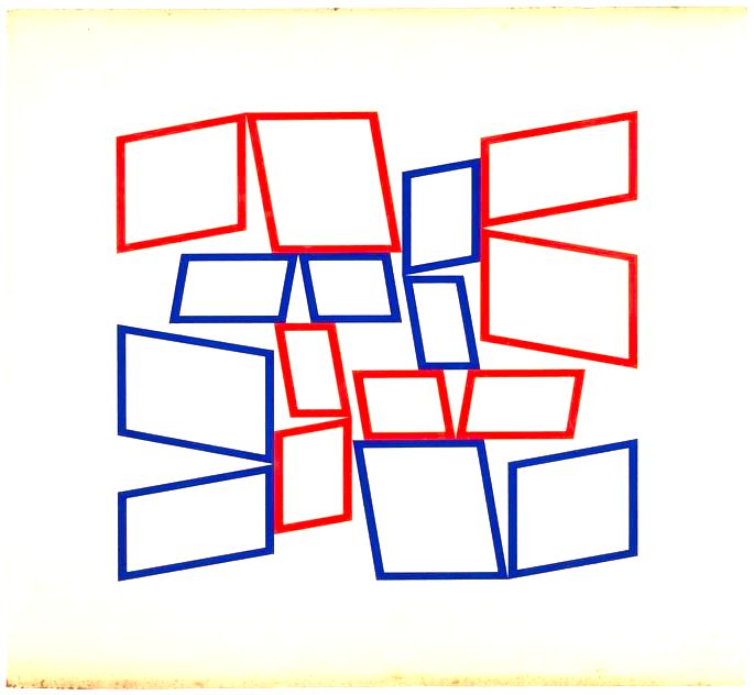 ObraMetaesquema, de Helio Oiticica. Pintura exibindo formas geométricas