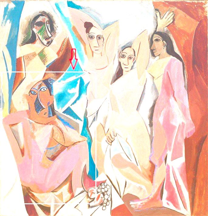 quadro As senhoritas de Avignon, de Picasso, exibe grupo de mulheres nuas em composição cubista