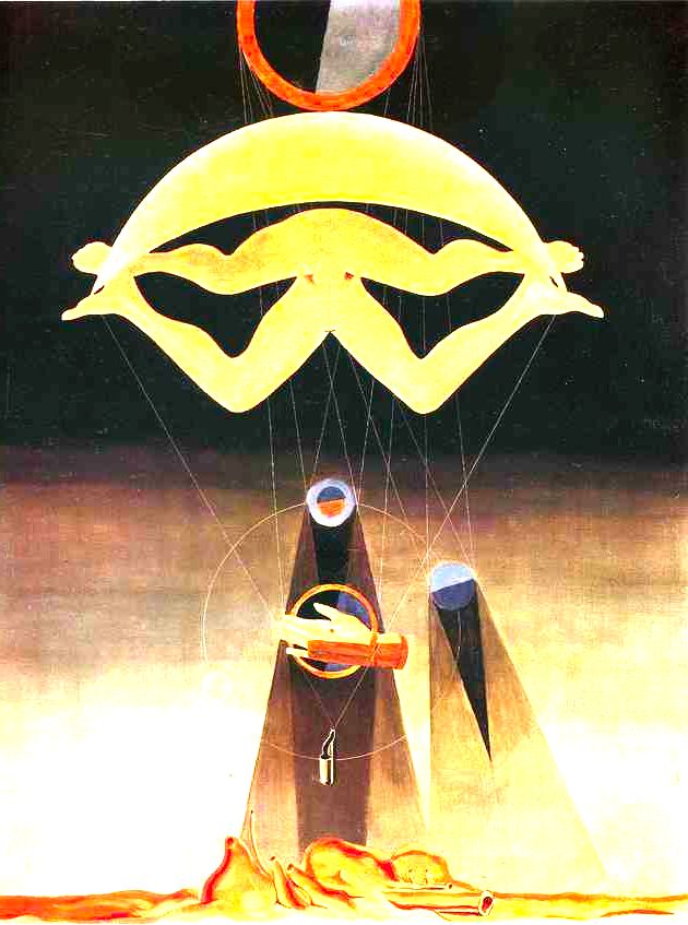 Les Hommes n'en sauront rien - óleo sobre tela, 1923 - Max Ernst, Tate