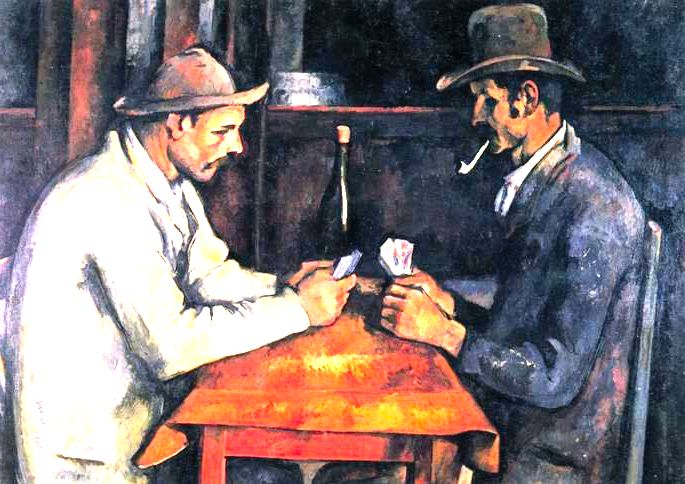 Os jogadores de carta, tela de Paul Cézane