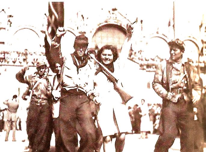 Retrato dos partigiani em Veneza, abril de 1945.