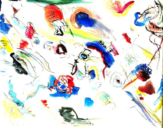 Primeira aquarela abstrata, de Kandinsky