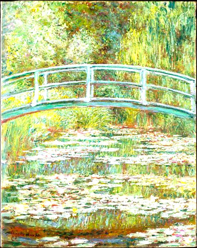 Bridge over a Pond of Water Lilies