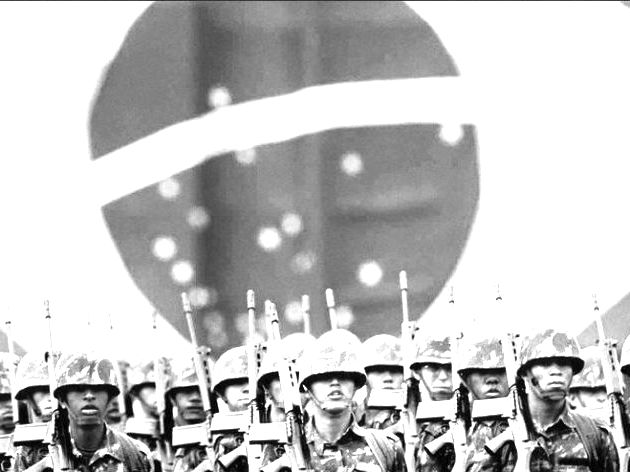 Soldados durante a ditadura militar.