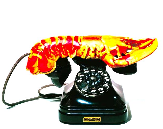 Téléphone - Homard (Telefone-lagosta) - metal, gesso, borracha, resina e papel, 1936 - Salvador Dalí, MoMa, NY