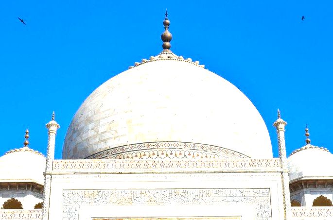 Detalhe: cúpula principal do Taj Mahal