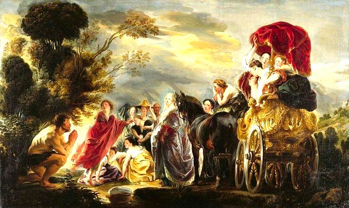 Jacob Jordaens, 'O encontro de Ulisses e Nausícaa'