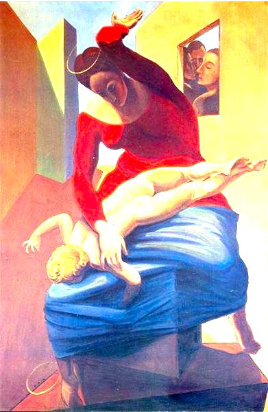 The Virgin Spanking the Christ Child Before Three Witnesses: Andre Breton, Paul Eluard, and the Painter (1926)
