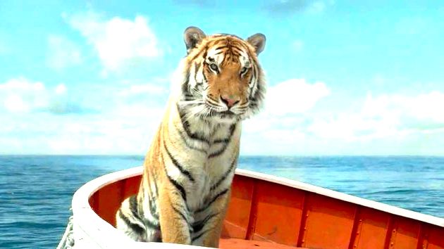 O tigre de bengala utilizado em praticamente todas as cenas foi gerado por computador.