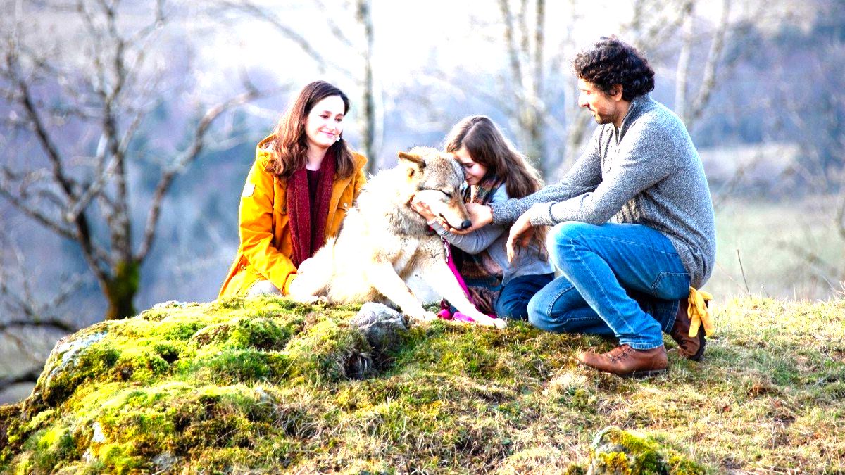 cena do filme Victoria e mistério mostre três pessoas na natureza com uma raposa